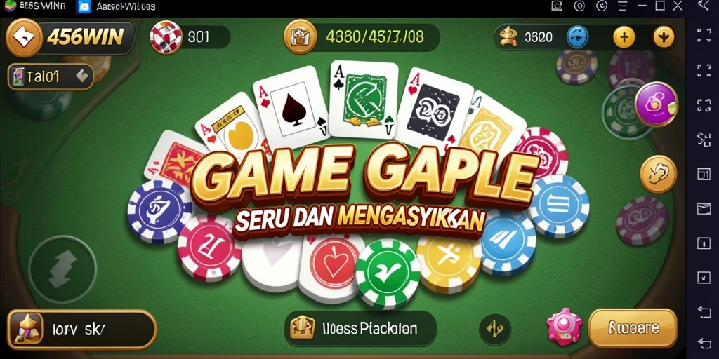 Tampilan gameplay Gaple yang seru dan mendebarkan di 456WIN.