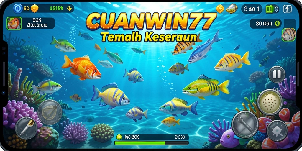 Tampilan seru permainan Tembak Ikan CUANWIN77 dengan grafis menarik.