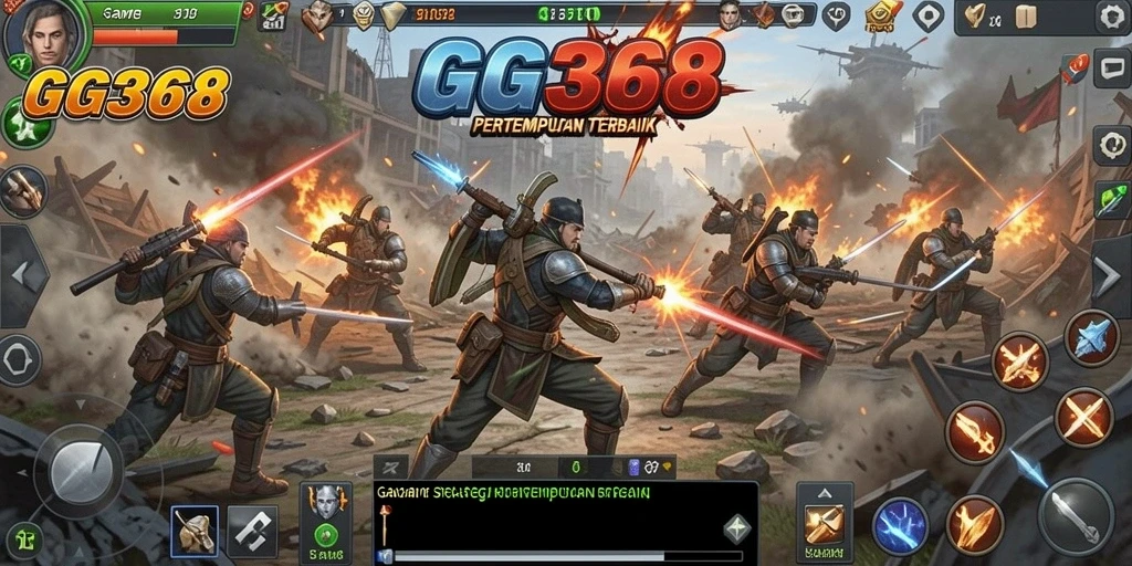 Screenshot menunjukkan aksi pertempuran seru di GG368.