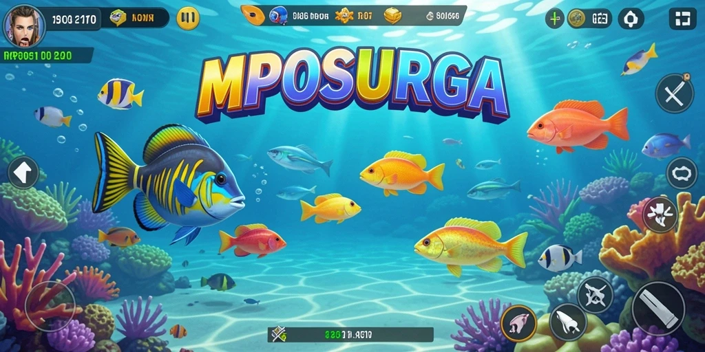 Tampilan menarik dari gameplay Tembak Ikan di MPOSURGA.