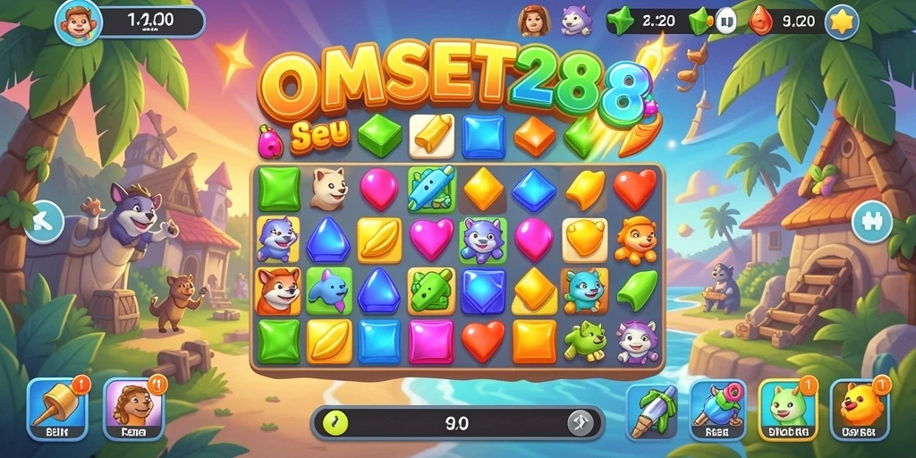 Screenshot menunjukkan gameplay menegangkan dalam OMSET288.