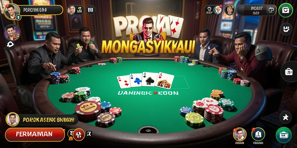 Gameplay PRG007 yang seru dalam pertandingan Poker.