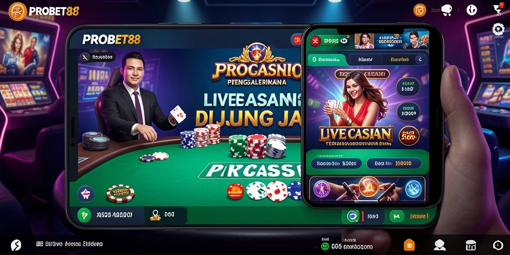 Tampilan gameplay Live Casino yang memukau di PROBET88.