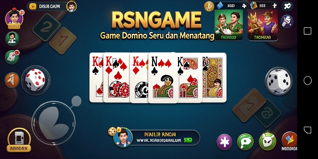 Screenshot RSNGAME menampilkan suasana seru permainan Domino.