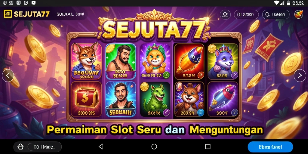 Gameplay seru dari SEJUTA77 dengan tampilan menarik dan interaktif.
