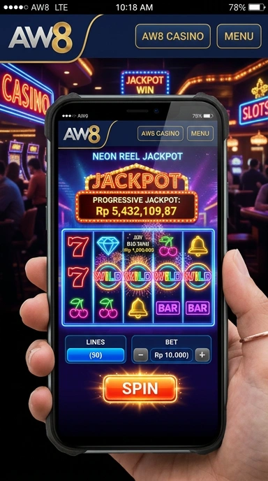 Tampilan antarmuka pengguna di aw8 yang sederhana dan menarik.